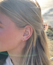Load image into Gallery viewer, Rome Gold mini hoop earrings